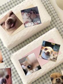 62张吉娃娃表情包贴纸，趣味狗狗贴纸包，DIY装饰贴纸，可用于手机壳、日记本、笔记本电脑和水杯。 - 彩色 - 查看 4