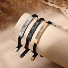 1 chiếc vòng tay ảnh khắc hình mắt cá nhân hóa dành cho các cặp đôi, vòng tay ảnh tùy chỉnh, quà tặng bằng thép không gỉ có thể khắc chữ cho kỷ niệm, quà tặng ảnh tự làm cho các cặp đôi màu bạc, đen, phong cách. - Nhiều màu - Xem 5