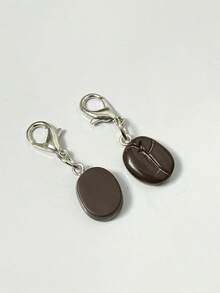 1pc Cute Coffee Keychain With Latte Art Pattern And Mini Coffee Bean Charm, Novelty Bag/Car Key Chain Accessory, Perfect Gift For Coffee Lovers, Unique Mini Coffee Cup Keyring For Daily Use And Collection - Multicolor - View 11