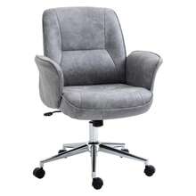 XXL Office Chair, Ergonomic And Padded, Height Adjustable With Tilt Function, Supports Up To 120 Kg, Light Grey - Grey - View 1