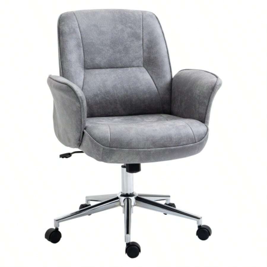 XXL Office Chair, Ergonomic And Padded, Height Adjustable With Tilt Function, Supports Up To 120 Kg, Light Grey - Grey - View 1