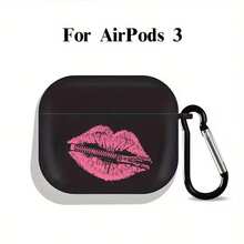Lips Design Protective Case Compatible With Apple , Anti-Scratch And Anti-Drop Cover - Matte Black - View 4