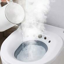 1个可折叠坐浴盆，产后浸泡盆，适用于孕期和产后护理，符合人体工程学的痔疮缓解舒适浴缸，马桶式浸泡盆，用于个人卫生护理 - 彩色 - 查看 7