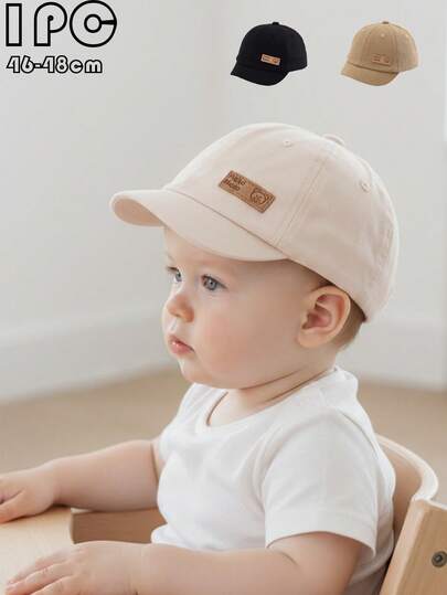 1pc Toddler Bear Decor Adjustable Baseball Cap, Suitable For Outdoor, Sun Protection, Casual, Daily, Vacation, Spring/Summer