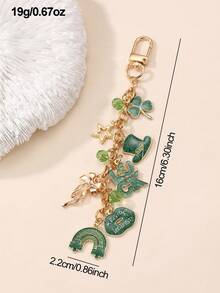 1/2 chiếc mặt dây chuyền thời trang chủ đề Ngày Thánh Patrick: Mũ cỏ ba lá xanh, bia, môi, may mắn, bóng bay, ngọc trai, ngôi sao, thích hợp sử dụng hàng ngày, lễ hội, tiệc tùng, trang trí túi xách, móc chìa khóa xe hơi, ngày lễ của người Ireland. - Nhiều màu - Xem 7