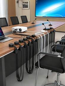 Magnetic Desktop Phone Charging Cable Holder, Office/Home/Travel Desk Mobile Phone Charging Cable Organizer Stand - Multicolor - View 7