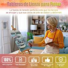 Juego de 5 Paneles de Lienzo,Tableros de Lona de 15.75 x 11.8 pulgadas(40 x 30 cm), Tableros de Lienzo para Pintura, Tablas de Lienzo para Artistas, Lienzo Estirado para Pintar,40844490 - Multicolor - Ver 6