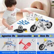 Kit de Construcción Modelo de Motocicleta, DIY Juguete de Motocicleta de Metal Ensamblado, Regalo de Modelo de Motocicleta de Metal 5 en 1 para Niños de 8 a 15 Años (139 Pcs),40853700 - Multicolor - Ver 5