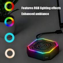 AITALK 13合1 USB-A & Type-C 集线器，带 RGB 灯效 - 即插即用扩展坞，兼容笔记本电脑、鼠标、键盘、U盘等设备 - 白色 - 查看 9