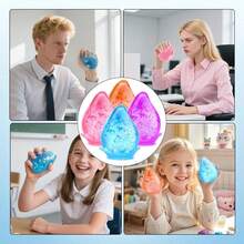 1PC Fidget Toys Stress Cube, Cube Squishies Anxiety Stress Relief, Ice Squishy Stress Cube-Drop Malt Sugar Balls, Fidgets For Classroom Prize Toys,Drop Malt Sugar Balls Relieve Stress, Fidget Silicone Sensory Toys For Autism/ADHD, Sensory Squishies Stress Relief Toys For Gifts - 藍色 - 查看 9