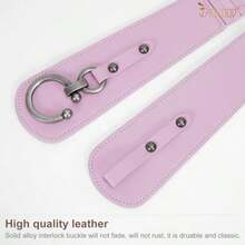 JASGOOD Wide Elastic Belts For Women Dresses Coats Black Chunky Leather Belt With Vintage Interlock Buckle - Màu tím - Xem 3