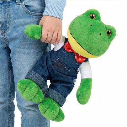 Peluche Rana Rene Vestido Overol 30cm Juguete Suave Regalo Kawaii