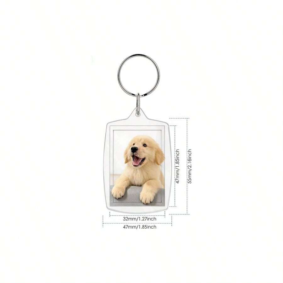 Clear Acrylic Keychain For Blank Photos, 50 Units - 50 片 + 4 x 5.5 厘米 - 查看 1