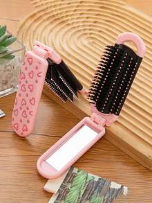 20件套优雅折叠气垫梳套装，含镜子、卡片和绳子 - 婚礼、新娘送礼会和圣诞节的理想礼物，伴娘和女士的完美之选，婚礼礼物|优雅发饰 - 彩色 - 查看 8