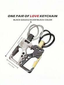 2 Packs Keychain EDC Keychain Keychain Bottle Opener Automatic Car Keychain Tactical Carabiner Keychain With Clip For Men Women Car Accessories Bag Charm School Cute Goth Y2k Christmas Gift Ideas - Multicolor - 查看 3