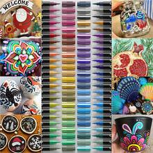 Conjunto de 240 Cores de Canetas Marcadoras Acrílicas de Ponta Dupla, Resistente à Desbotamento, Adequado para Artistas, Pintura, Ilustração, Artesanato, Livros de Colorir, Projetos DIY em Papel, Tecido, Madeira, Pedra, Plástico, Vidro, Cerâmica, Abóbora, para Estudantes e Adultos, Ótimo Presente para Ação de Graças, Halloween, Natal - Multicolorido - Visão 5
