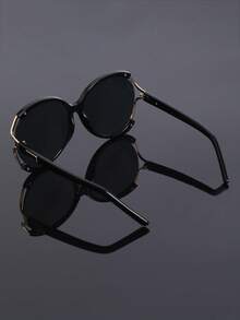 New Classic Simple Versatile High-End Colorblock Round Frame Fashion For Men, Punk Festival Party Street Style Artistic Decorative Glasses - Multicolor - View 3