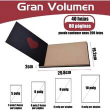 Álbum de Fotos Expandible DIY, 80 Páginas Sin Ácido, Álbum de Recortes para Hombres y Mujeres, Ideal para Bodas, Cumpleaños y Eventos Especiales (Compasión),40855450 - Gris Oscuro - Ver 2