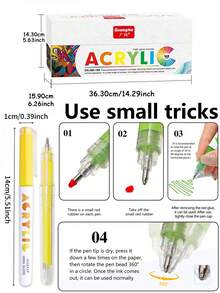 168色丙烯颜料马克笔套装（14种颜色主题），鲜艳荧光墨水，360°浮动球形笔尖，打造流畅的3D效果 - 防水、耐光、高覆盖力、大容量墨水，学生美术马克笔，颜色可叠加，含纸张定画液 - 适用于玻璃/岩石/人体彩绘、涂色书 | 男孩/女孩礼品套装（圣诞节和开学季） - 彩色 - 查看 8