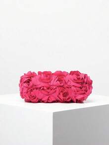 Glittery Clutch Bag Women, Sequin Bag, Prom Bag, Prom Dresses Women, Prom Accessories, Elegant Women's Bag, Wedding Items, Glittery Prom Wallet (Pattern Random), Party Bags,Party Wedding Prom Dinner/Banquet Matching With Holiday Party Dress Evening Dress & Sequin Dress - 玫紅色 - 查看 5