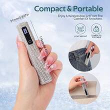 便携式手持UV/LED美甲灯，可固化各种类型的凝胶指甲油，美甲工具，USB充电式速干美甲灯 - 彩色 - 查看 6