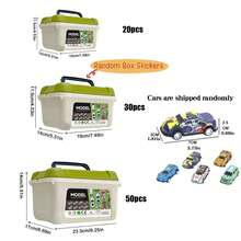 Children's Alloy Car, Tin Car/Alloy Car, Inertial Car Model (Random Packaging Box/Car Style) Packaging Box Racing Car Model Toy Car Set, Mini Simulation Container Car Model Suitable As A Gift For 3-9 Year Old Boys - Multicolor - View 11