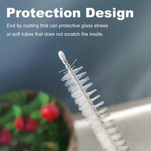 Straw Cleaner Brush Set, 6-Piece Set Of Long Cleaning Brushes For Tumbler, Water Bottle, Sippy Cups, Pipes, Tubes, Stainless Steel Drinking Straws, Glass Silicone Metal Straws Or Hummingbird Feeders - 預設 - 查看 5