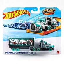 Hot Wheel 1:64 合金收藏车模型 5.5 英寸赛车运输车收藏车，适合 3 岁及以上儿童，HYT56 斯堪尼亚拉力卡车 911 速度运输车收藏爱好，男孩生日礼物，1 套 - 彩色 - 查看 15