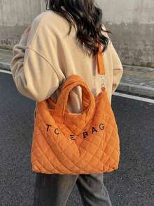 2026 New Stylish Straw Bucket Bag Women, Large Capacity Woven Shoulder Tote Bag, Casual Vacation Handbag - Orange - View 3