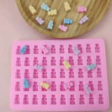 1pc Teddy Bear Shaped Silicone Candy Mold, Chocolate Mold, Non-Stick And Easy To Clean, Dishwasher - Multicolor - View 9