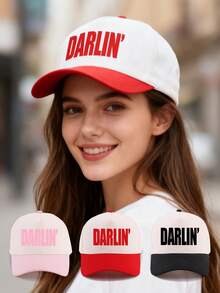 1顶“Darlin'”撞色卡车帽，成人款 - 可调节棒球帽，适合日常出行、街头风格和休闲装扮（多种颜色可选） - DARLIN' - 查看 2