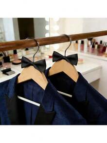 Set Hand Crafted Wooden Hangers, Clothes Hangers, Wood Hangers, Hanger, Hangers & Clothing Storage, Closet Organizer, Coat Hanger - Multicolor - View 5