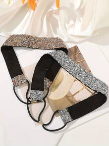 1pc Luxury Fully Rhinestone Headband, Elegant Minimalist Crystal Crown Headpiece, Suitable For Daily Wear, Parties And Gatherings - Multicolor - View 3