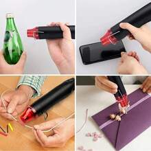 Mini pistola de calor portátil 300w +110 V +328 termo retráctiles+ pinzas - Negro - Ver 5