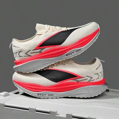 新款荧光休闲运动鞋，软底运动碳板跑鞋，亲子款