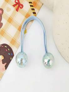 1pc Shiny Bead Double-Ended Hair Scrunchie Accessory, Cute Hair Tie For Women Head Woman Accessories ,Ponytail Holders ,Hair Elastics ,Hair Rubber Bands ,Hair Rope , - Multicolor - View 12