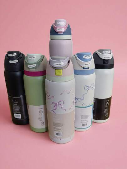 Owal-A 32oz Stainless Steel Insulated Water Bottle - Leak-Proof Sports Water Bottle With Dual-Function Spout Lid, Flip-Top Straw And Wide Mouth Design - Keeps Drinks Hot/Cold For 24 Hours - Great For Fitness, Travel And Everyday Use