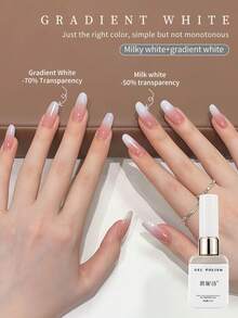 annies 12毫升蛋形透明乳白色指甲油凝胶，2026年新款时尚冰透明果冻乳白色指甲油，美甲沙龙专用，1瓶/2瓶装 - 彩色 - 查看 4