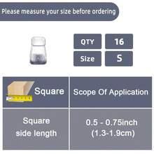 4/16 硅胶椅腿地板保护垫，灰色毛毡家具垫，适用于硬木地板，家具滑垫，椅腿套，防止地板刮伤并降低噪音，适用于厨房、客厅、咖啡厅（3 种款式，透明） - 淺灰色 - 查看 13