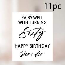 Custom Label For Champagne Bottle Birthday Gift,Customize Text,Gold Confetti Milestone Birthday Wine Label,80 & Fabulous,Custom Birthday Wine,Birthday Champagne Mini Bottle Champagne Bridesmaid Personalized Champagne Gift - Multicolor - View 10