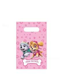 Paw Patrol 10个/30个装汪汪队立大功派对礼品袋，内含毛毛、阿奇、灰灰、路马、天天、珠珠、追踪犬、塔克、艾拉、雷克斯、野猫和自由等角色，塑料材质，适合装糖果、生日派对小礼物和装饰品，可重复使用，带提手，可用于派对回礼、家居装饰和赠送朋友。 - 彩色 - 查看 2