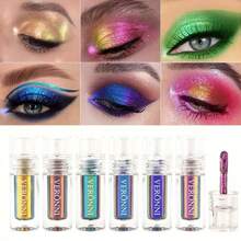 VERONNI 6 Colors Glitter Liquid Eyeshadow Chameleon Metallic Lip Gloss Long Lasting Holographic Eye Shadow Set - Nhiều màu - Xem 8