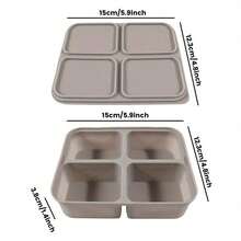 2pcs Silicone Freezer Mold With Lids, Silicone Freezer Tray To Make 4 Perfect Portion Sizes Of Food - Easy Release Mold, Suitable For Food Storage And Freezing Soups, Broths, Stews Or Sauces - Multicolor - View 9