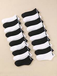 5/10/20 Pairs Kids Boat Socks, Children Short Socks, Kids Sports Socks, Back To School Running Socks, With Waist Tightening Design, Horizontal Hook Design, Suitable For Daily Wear, Fit For Boys & Girls, All Seasons, Fit For 1-16 Years Old, Breathable Soft & Comfortable - Multicolor - View 2