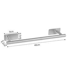 1 Set Matte Black Bathroom Hardware Set, Modern Minimalist Wall-Mounted Towel Bar, Towel Ring, Hooks And Toilet Paper Holder, Decorative Bathroom Accessories, Stainless Steel Towel Ring, Towel Rack, Towel Bar, Bathroom Hooks, Bathroom Shelf, Toilet Paper Holder, Storage Hooks, Hotel - Square Bottom Nail-free - View 16