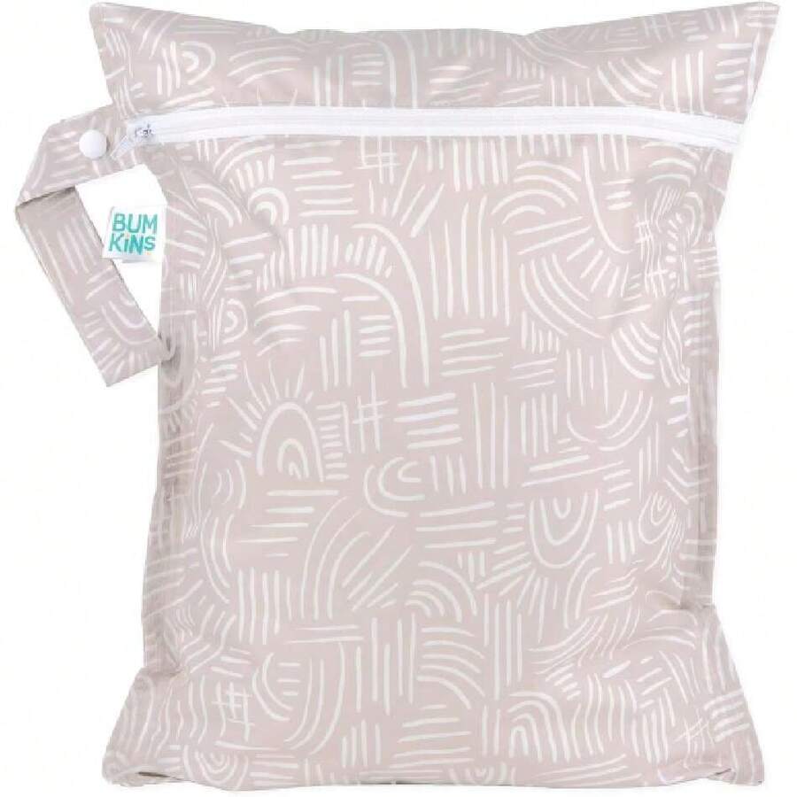 - Bolsa húmeda impermeable para bebé, viajes, traje de natación, pañales de tela, piezas de bomba, piscina, playa, ropa de gimnasio, artículos de cambiador, gancho para carriola, guardería,40840010 - Naranja Quemada - Ver 1