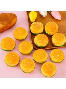 1 món đồ chơi bóp mềm hình bánh hamburger giống thật, đồ chơi giảm căng thẳng, mô hình trang trí bánh, đồ chơi độc đáo - Nhiều màu - Xem 3