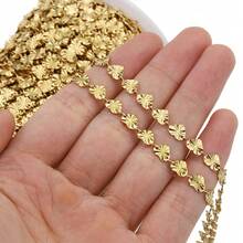 1米不锈钢心形链，带压纹图案，适合DIY项链、手链、珠宝制作 - 鏈條 - 查看 4