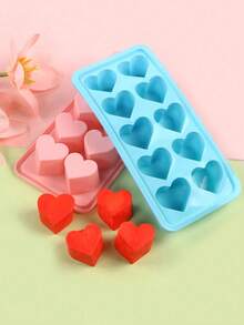 1pc Heart-Shaped Silicone Tray, Mold, For Beverage, Love-Shaped Mold, Chocolate, Candy Making Mold And Tray Back To School - 彩色 - 查看 11