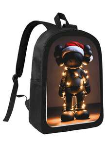 Kawss Kawaii Kaw  Anime Cartoon Men&AposLarge Capacity Backpack With Adjustable Shoulder Straps For Convenient Design, Waterproof And Scratch Resistant, Travel, And Commuting Backpacks - màu đen - Xem 1